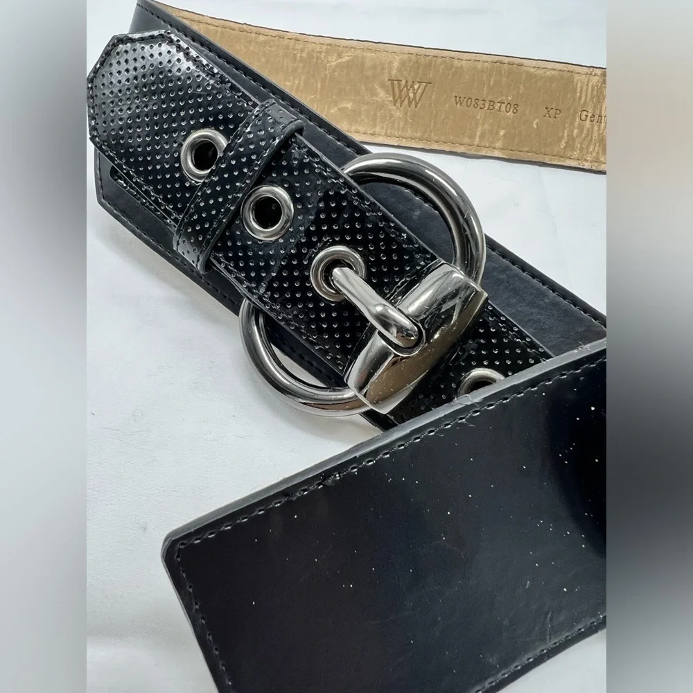 W by Worth wide double buckle belt